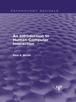 cover image of An Introduction to Human-Computer Interaction (Psychology Revivals)